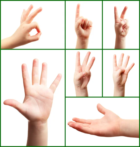Collage de gestos de mano —  Fotos de Stock