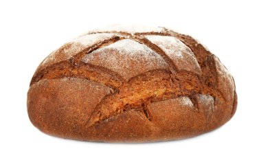 Taze ekmek üzerinde beyaz izole