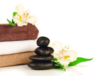 Spa natürmort beyaz izole