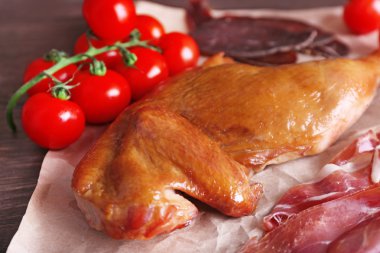 Deli et parşömen, closeup üzerine ürün yelpazesine