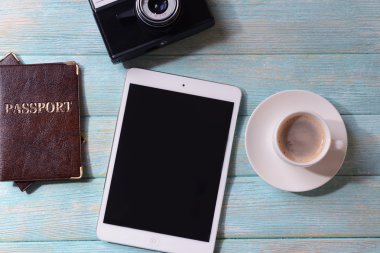 seyahat için rezervasyon bilet yakın çekim hazırlanıyor