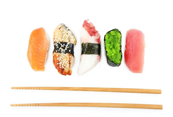 Sushi-Set isoliert auf weiß — Stockfoto