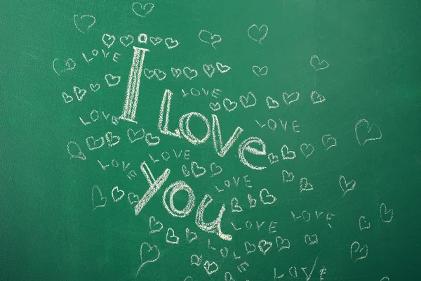 I Love You écrit sur le tableau noir — Photo