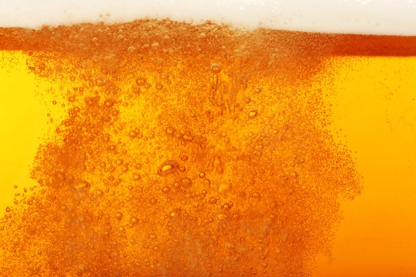 Beer bubbles, macro view — Stock Photo, Image