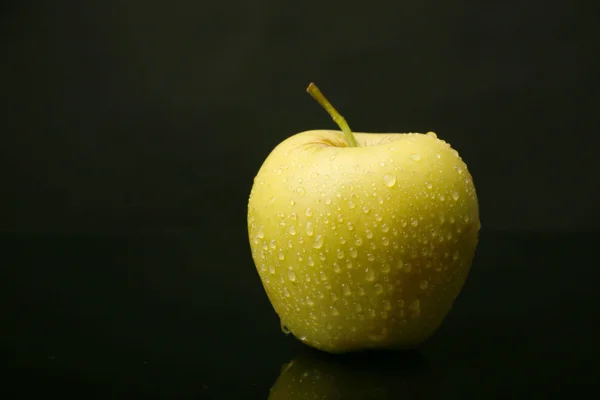 Apple on black background — Stock Photo, Image