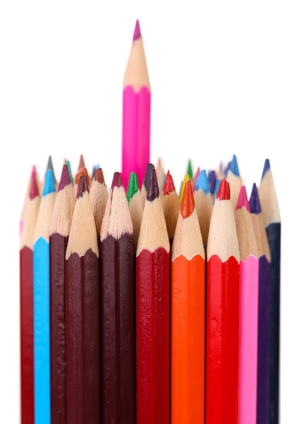 Crayons colorés, isolés sur blanc — Photo