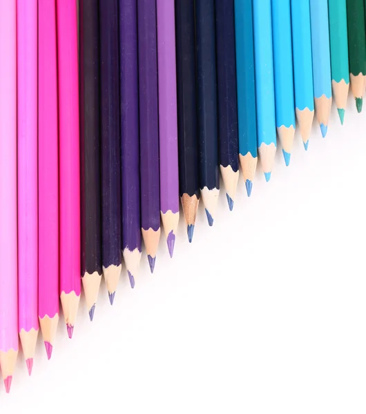 Crayons colorés, isolés sur blanc — Photo