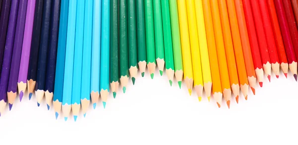 Crayons colorés, isolés sur blanc — Photo