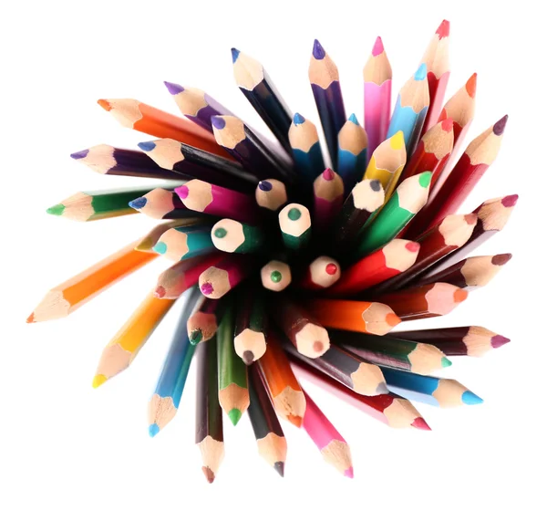 Красочные карандаши, изолированные на белом — стоковое фото