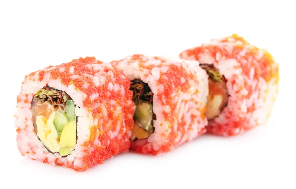 Rotoli di sushi isolati su bianco — Foto Stock