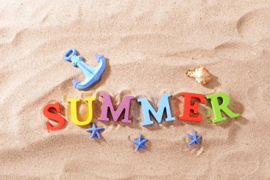 Word yaz plaj zemin üzerine