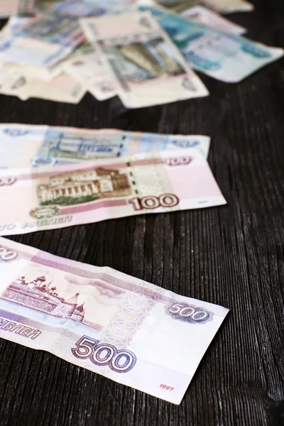 Stack of money on table close up — Stock Photo, Image