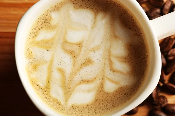 Egy csésze kávé latte art — Stock Fotó