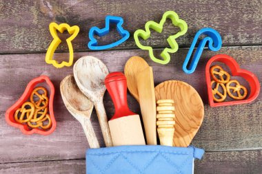 Potholder farklı mutfak gereçleri