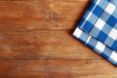 Peçete ahşap arka plan üzerinde