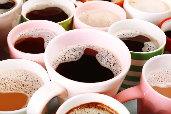 Birçok bardak kahve — Stok fotoğraf