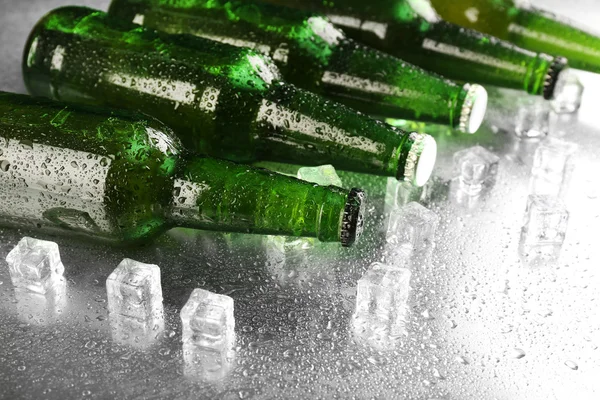 Glass bottles of beer — Stock Photo, Image