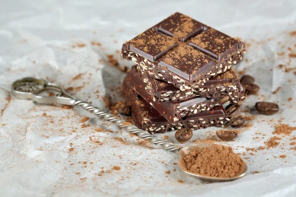 Csokoládé kakaóval — Stock Fotó