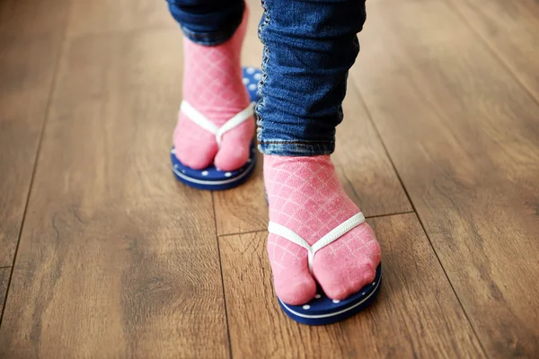 Female feet in socks — Stock Photo, Image