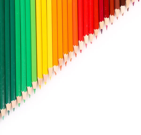 Crayons colorés, isolés sur blanc — Photo