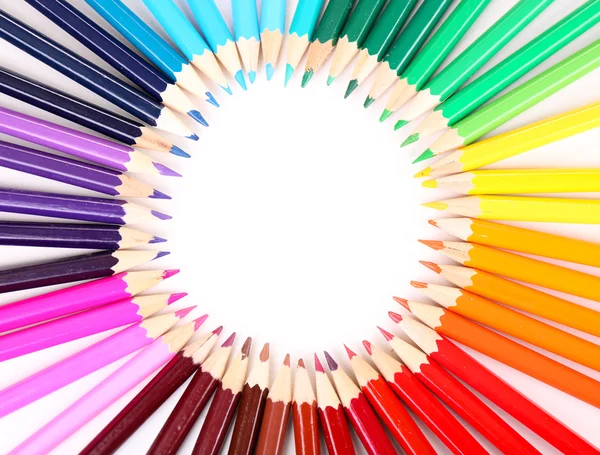 Crayons colorés, isolés sur blanc — Photo