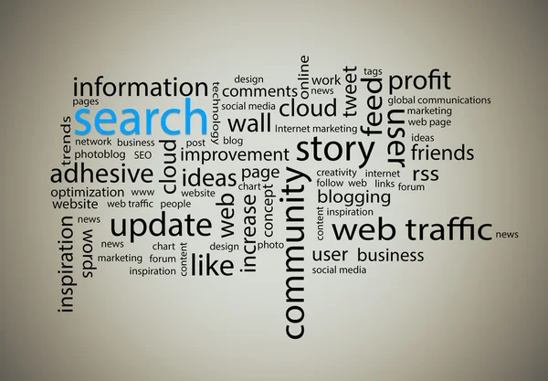Word cloud. Search concept — Stock Photo, Image