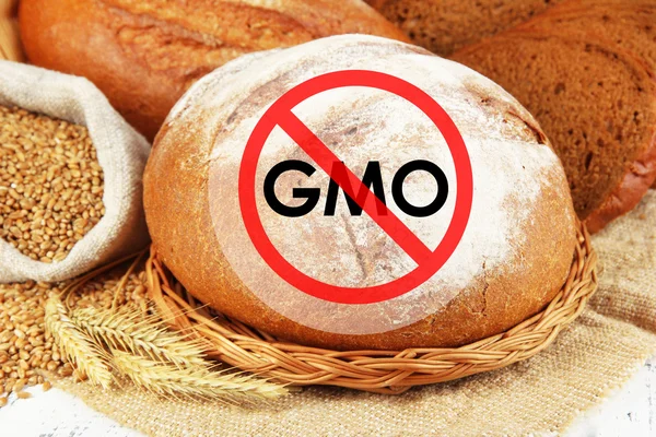 Färskt bröd utan gmo — Stockfoto