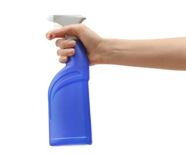 Erkek el spreyi beyaz arka plan üzerinde izole