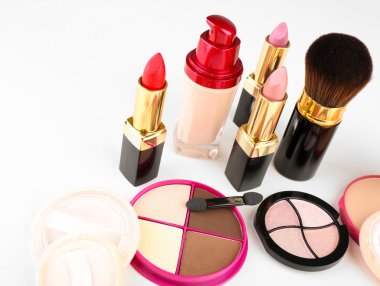 Beyaz izole farklı kozmetik