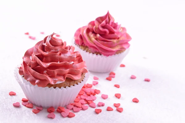 Lækker cupcakes på bordet close-up - Stock-foto