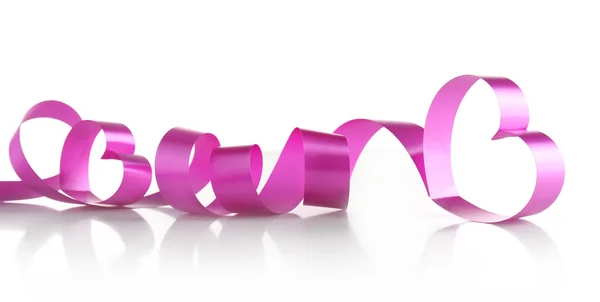 Purple hearts from ribbon — Stock Photo, Image