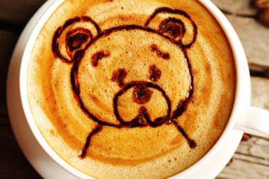 latte sanat kahve, portre