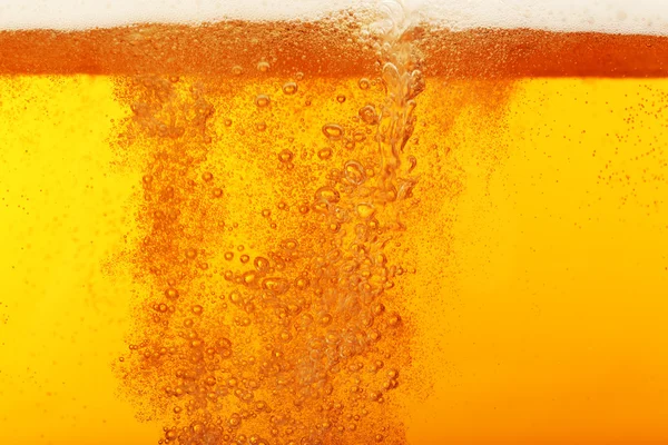 Beer bubbles, macro view — Stock Photo, Image