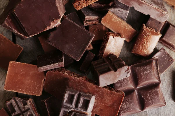 Σύνολο της σοκολάτας, κινηματογράφηση σε πρώτο πλάνο — Φωτογραφία Αρχείου