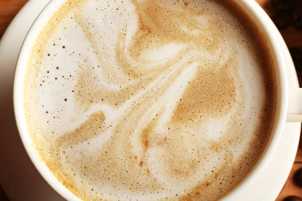 Filiżanka do kawy latte art, zbliżenie — Zdjęcie stockowe