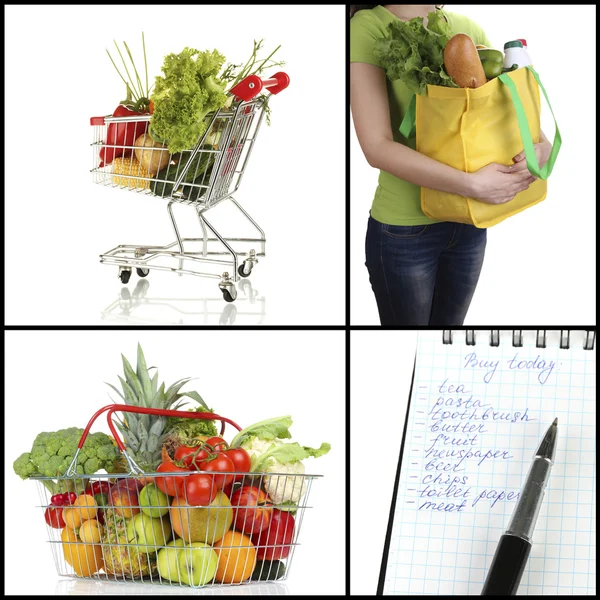 Shopping-Collage — Stockfoto