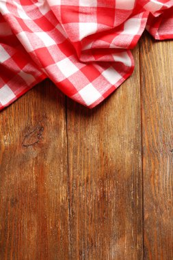 Peçete ahşap arka plan üzerinde
