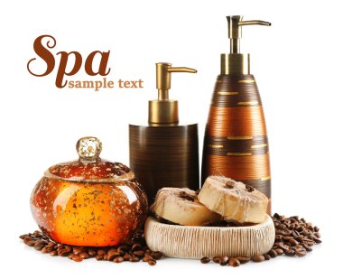 beyaz izole Banyo Seti