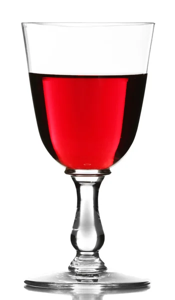 Glass of red wine isolated on white — Stock Photo, Image