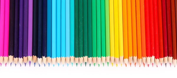 다채로운 연필, 흰색 절연 — 스톡 사진