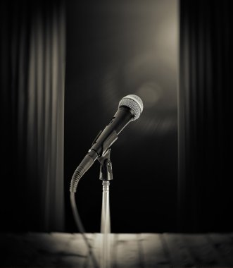 Empty stage before concert clipart