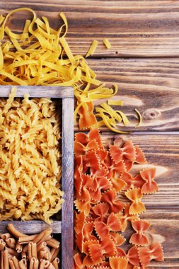 Farklı türde makarna.