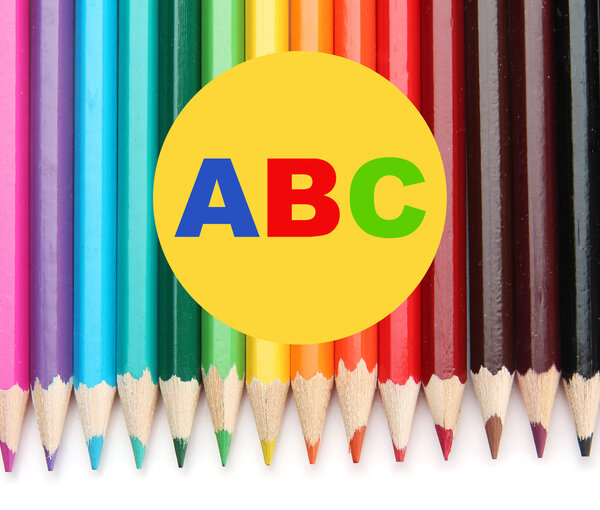 Красочные карандаши, крупным планом
