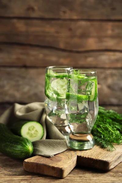 Organic cucumber water — Stock Photo, Image