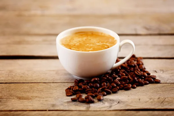 Cup of coffee on table close-up — Stock Photo, Image