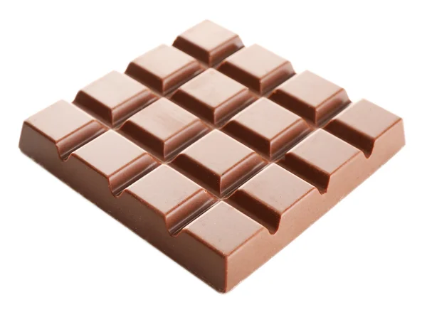 Milk chocolate bar isolated on white — Stock Photo, Image