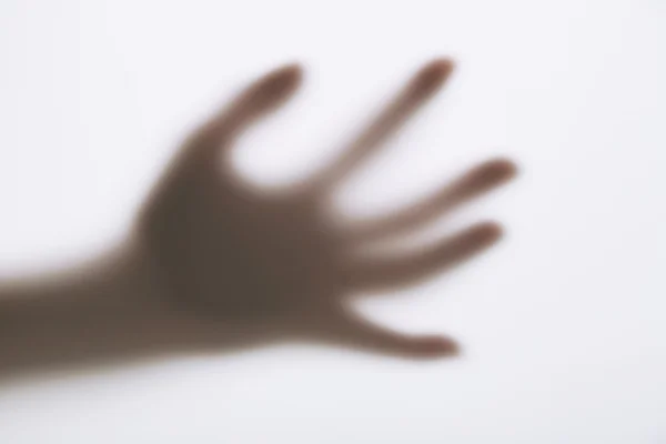 Silhouette of hand, close up — Stock Photo, Image