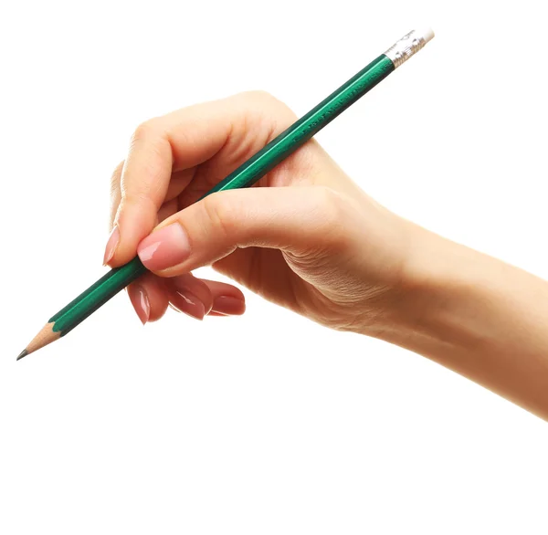 Weibliche Hand mit Bleistift — Stockfoto