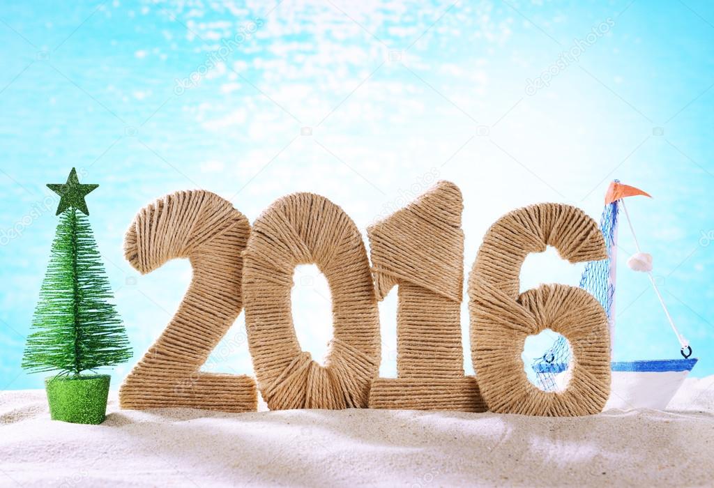 New year 2016 sign