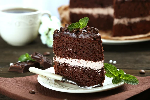 Tort delicios de ciocolată — Fotografie, imagine de stoc